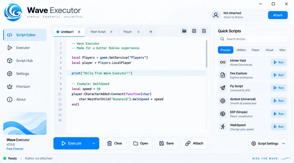 Wave Executor Interface Preview